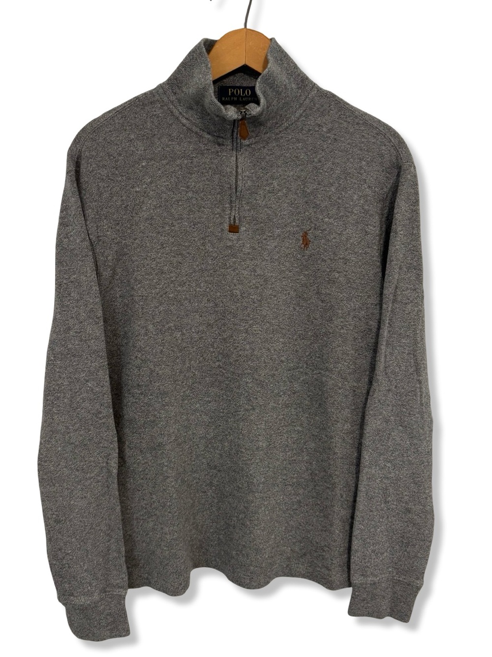 Polo by Ralph Lauren Men’s Gray Quarter-Zip Sweater